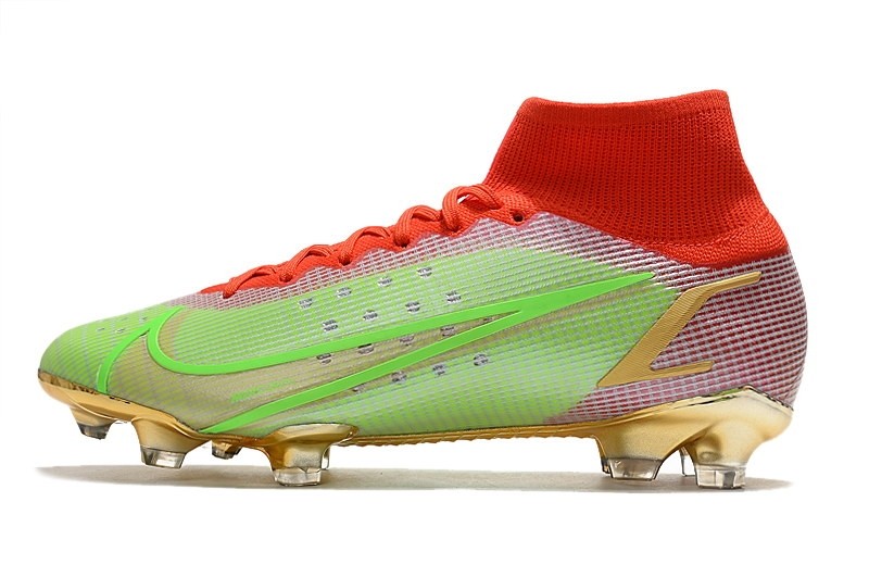 Nike Mercurial Superfly 8 Elite FG Mbappe Green Red Gold
