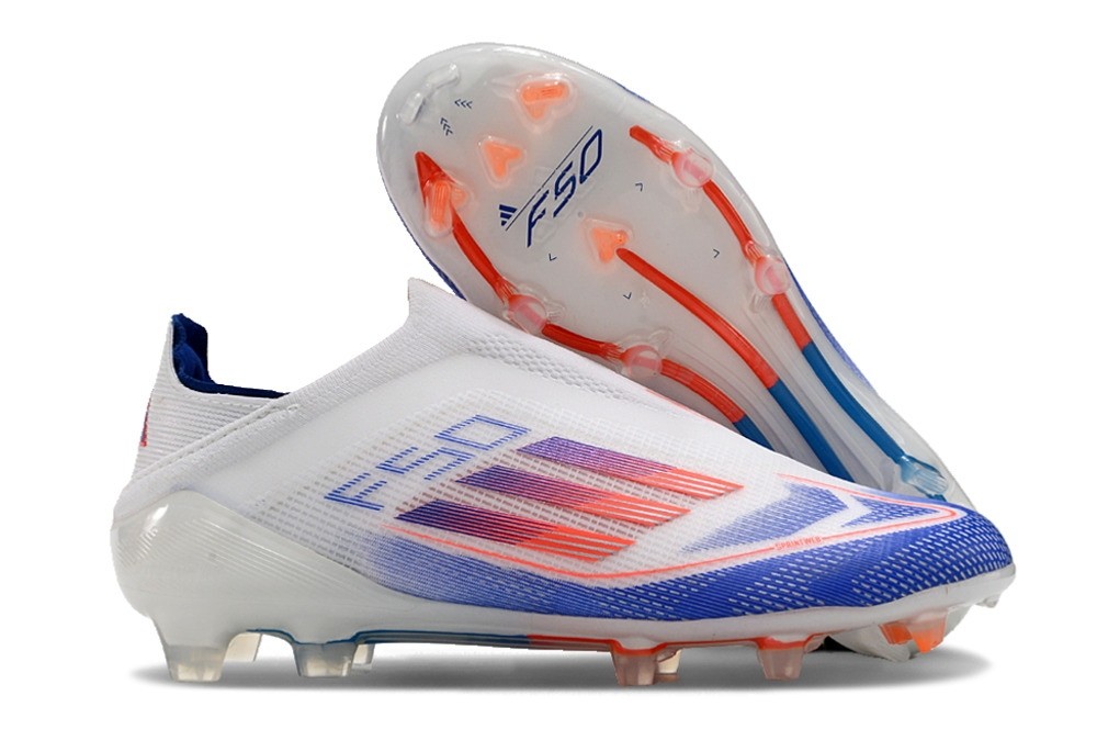 Adidas F50 Elite Laceless FG Advancement - White/Blue/Red