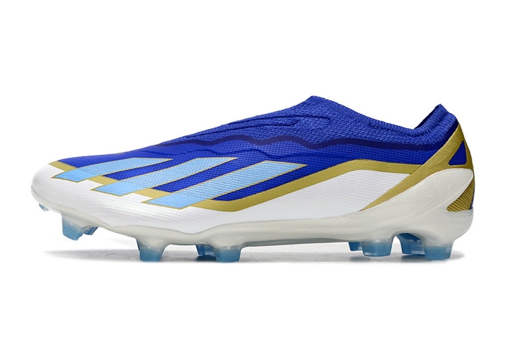 Adidas X Crazyfast.1 Laceless Elite FG Messi Spark Gen10s - Lucid Blue/White