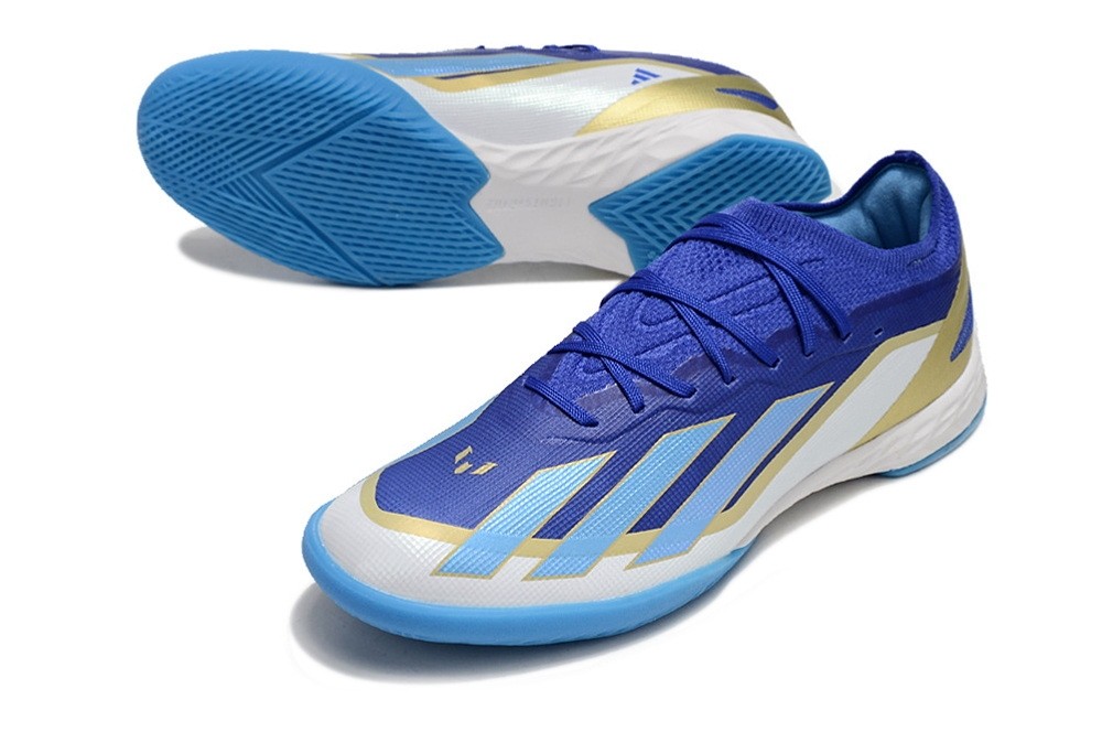 Adidas X Crazyfast.1 Messi IC Indoor Cleats - Lucid Blue/White