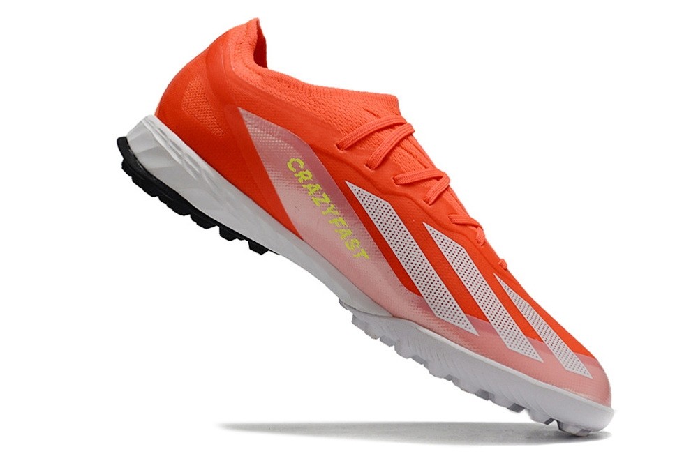 Adidas X Crazyfast.1 TF Turf Cleats Energy Citrus Pack - Solar Red/White