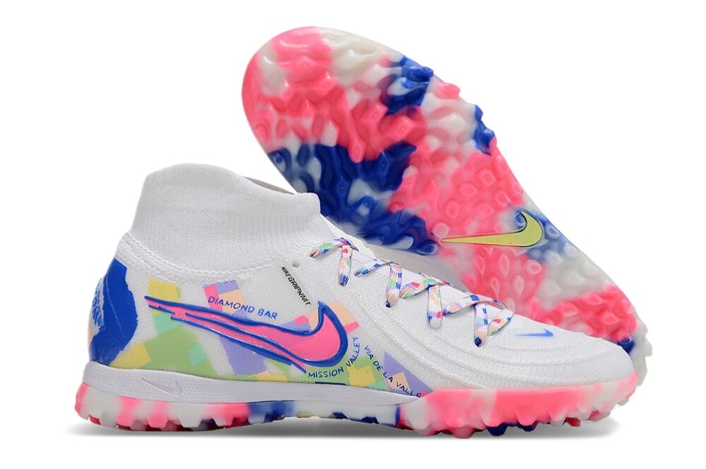 Nike Phantom Luna 2 So Cal Disruption Elite TF Cleats - White/Blue/Pink