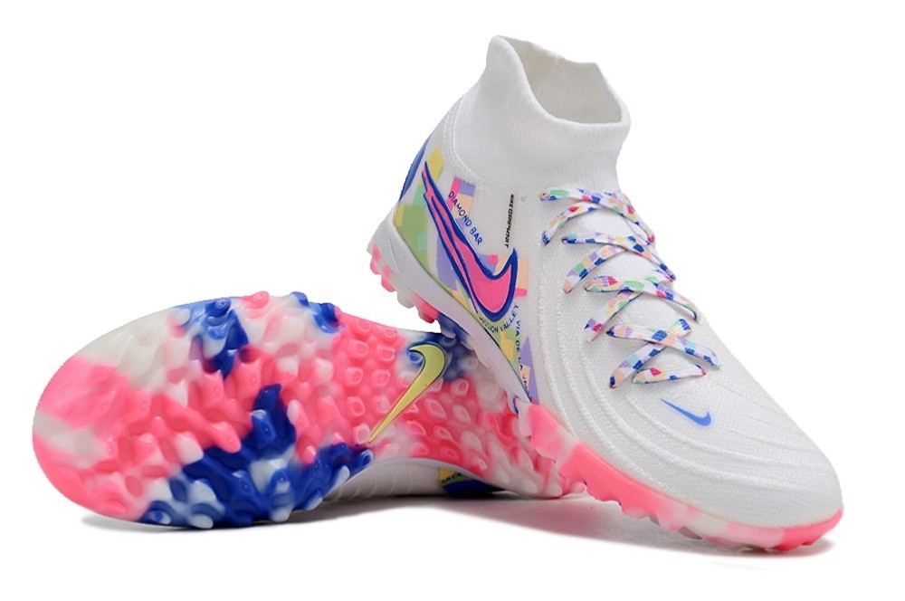 Nike Phantom Luna 2 So Cal Disruption Elite TF Cleats - White/Blue/Pink