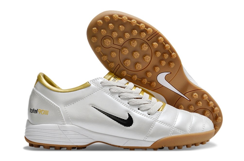 Nike Total 90 III T90 TF Turf  Soccer Cleats - White/Gold/Black