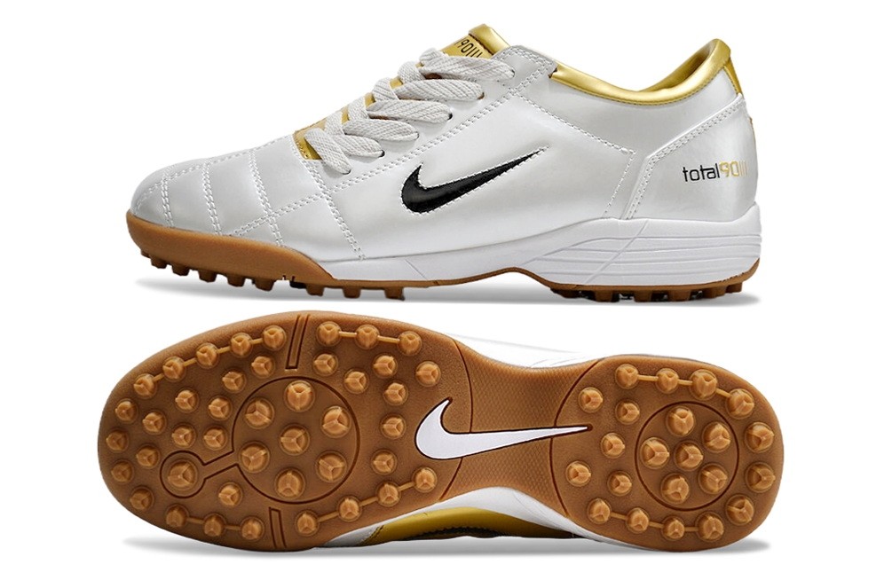 Nike Total 90 III T90 TF Turf  Soccer Cleats - White/Gold/Black