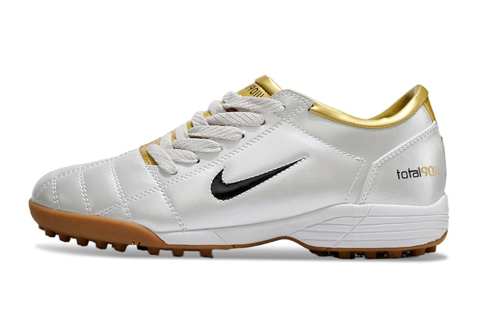 Nike Total 90 III T90 TF Turf  Soccer Cleats - White/Gold/Black